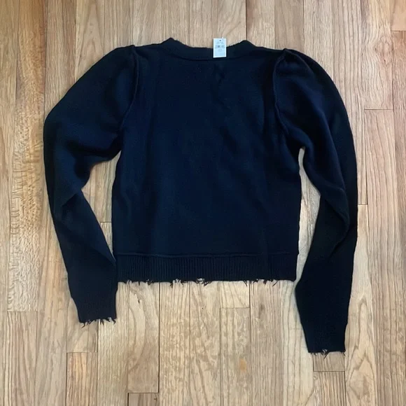 NWT AEO black distressed cropped sweater - Picture 5 of 5